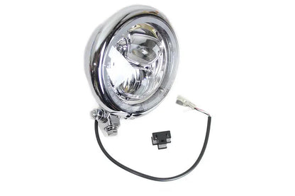 Wyatt Gatling 5-3/4 Inch Bates Style LED Headlamp Chrome (Part No. L20-6139Q) by Wyatt Gatling