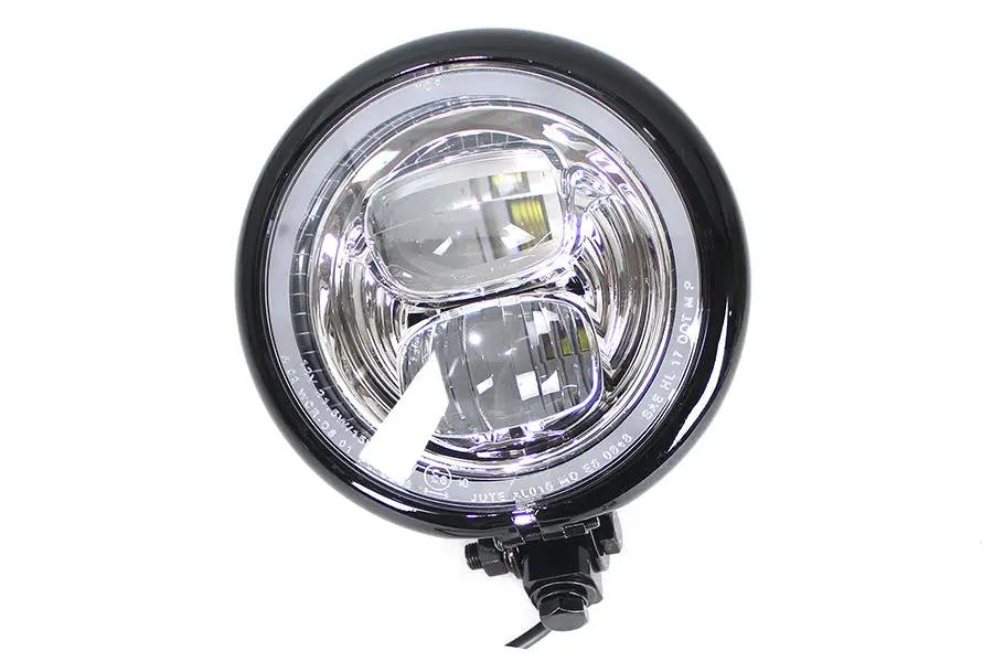 Bates 5-3/4 inch LED Headlamp with Halo Ring – Black, Part Number L20-6139GBQ by Bates