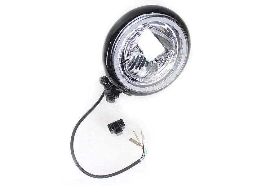 Bates 5-3/4 inch LED Headlamp with Halo Ring – Black, Part Number L20-6139GBQ by Bates