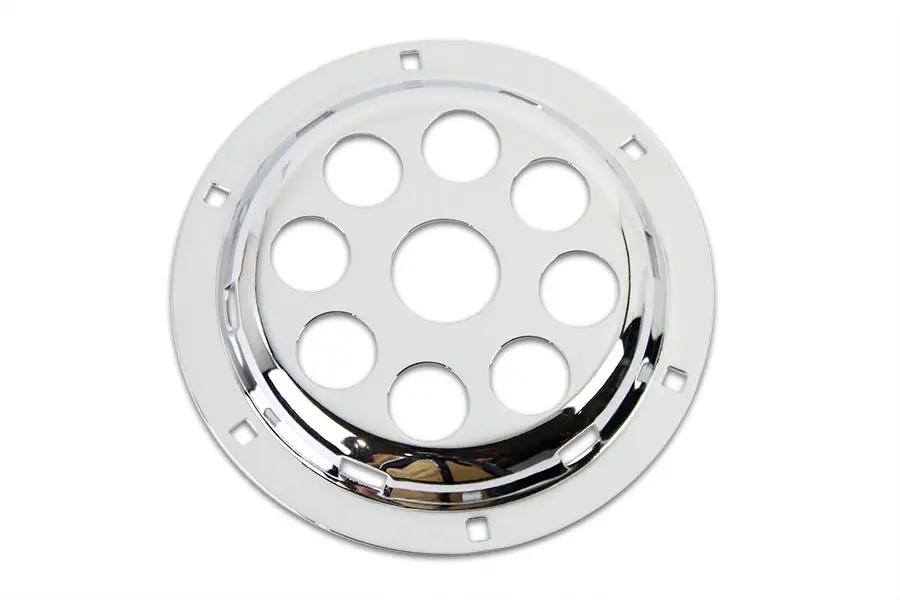 Wyatt Gatling Chrome 6 Inch Horn Face with Holes for Harley Davidson EL & FL Models by Wyatt Gatling