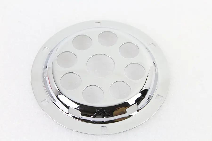 Wyatt Gatling Chrome 6 Inch Horn Face with Holes for Harley Davidson EL & FL Models by Wyatt Gatling