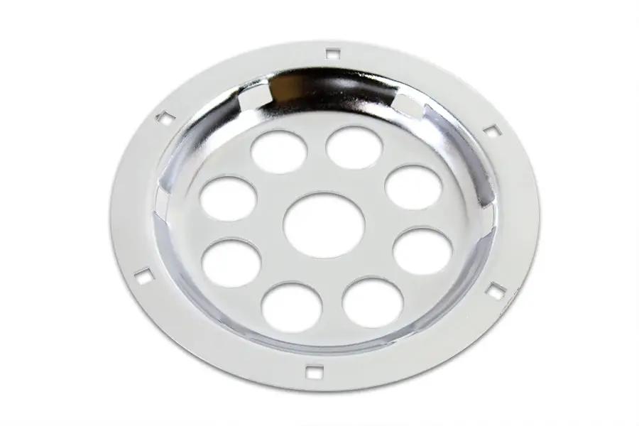 Wyatt Gatling Chrome 6 Inch Horn Face with Holes for Harley Davidson EL & FL Models by Wyatt Gatling
