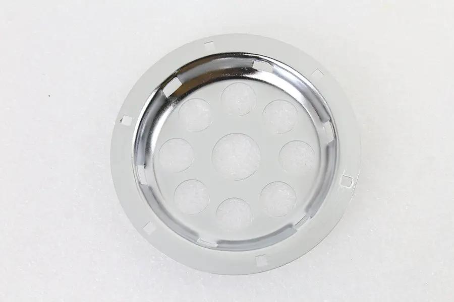 Wyatt Gatling Chrome 6 Inch Horn Face with Holes for Harley Davidson EL & FL Models by Wyatt Gatling
