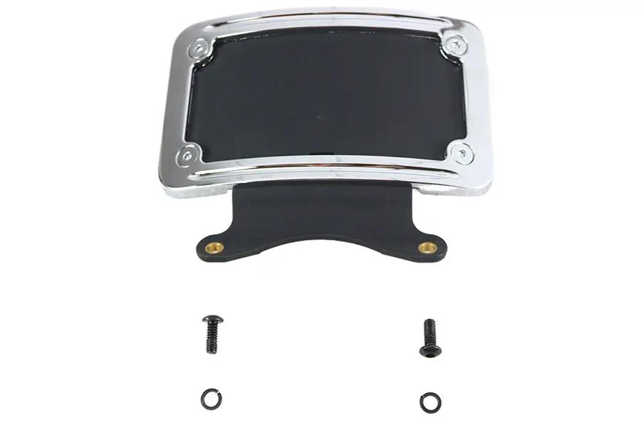 V-Twin Chrome Curved License Plate Frame for Harley Davidson FLHX 2010-2019 by V-Twin