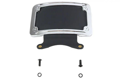 V-Twin Chrome Curved License Plate Frame for Harley Davidson FLHX 2010-2019 by V-Twin