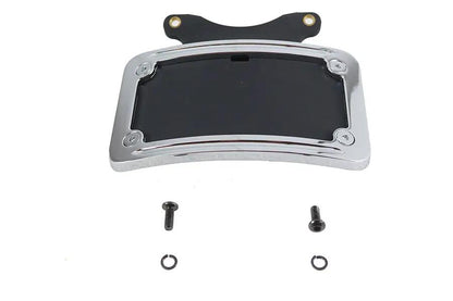 V-Twin Chrome Curved License Plate Frame for Harley Davidson FLHX 2010-2019 by V-Twin