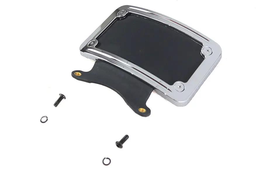 V-Twin Chrome Curved License Plate Frame for Harley Davidson FLHX 2010-2019 by V-Twin