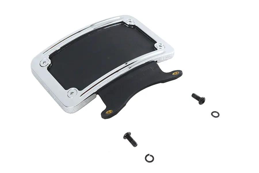 V-Twin Chrome Curved License Plate Frame for Harley Davidson FLHX 2010-2019 by V-Twin