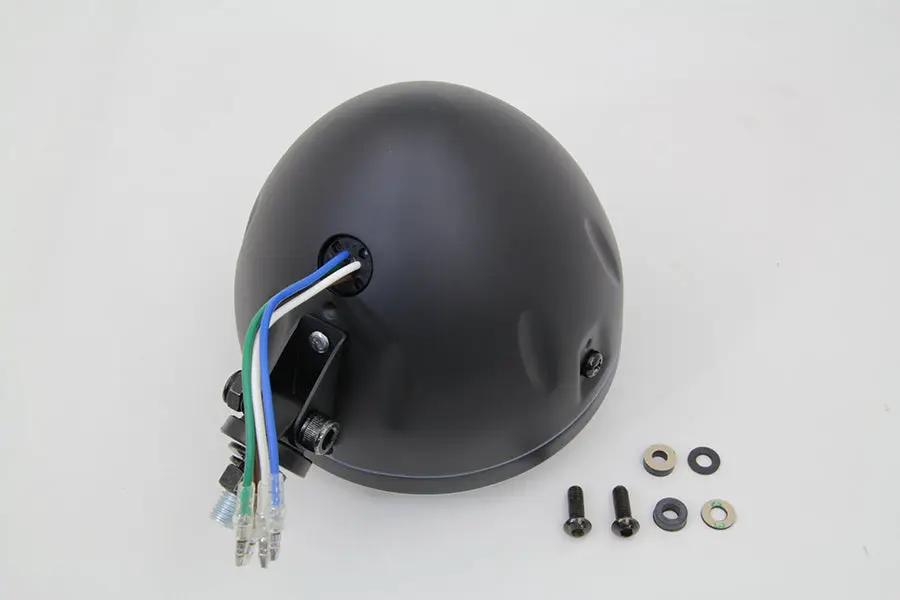 Wyatt Gatling 5-3/4 Inch H4 Headlamp Unit with Black Housing and Glass Lens by Wyatt Gatling
