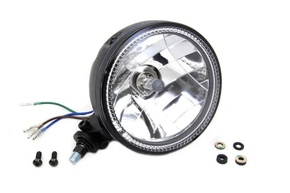 Wyatt Gatling 5-3/4 Inch H4 Headlamp Unit with Black Housing – Part No. 161904 by Wyatt Gatling