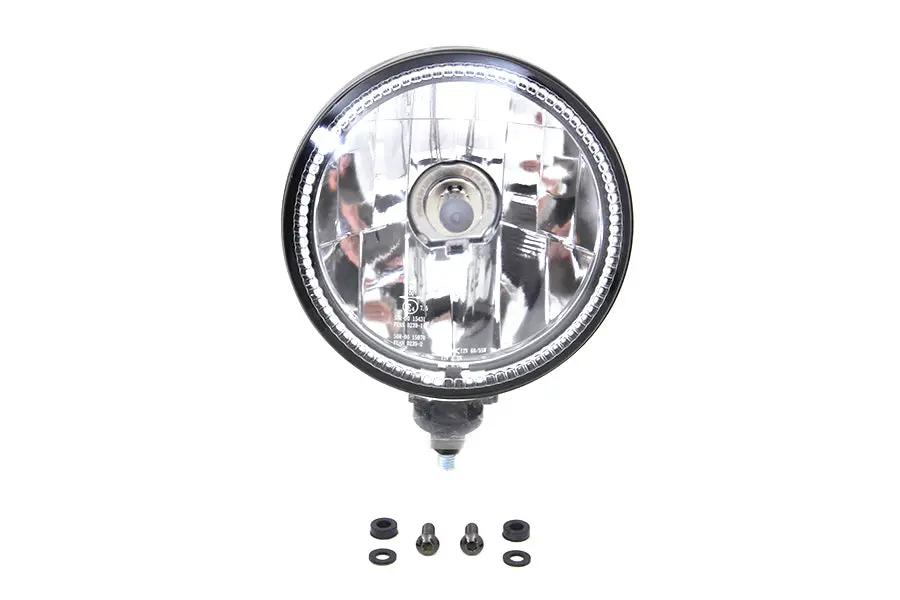 Wyatt Gatling 5-3/4 Inch H4 Headlamp Unit with Black Housing – Part No. 161904 by Wyatt Gatling
