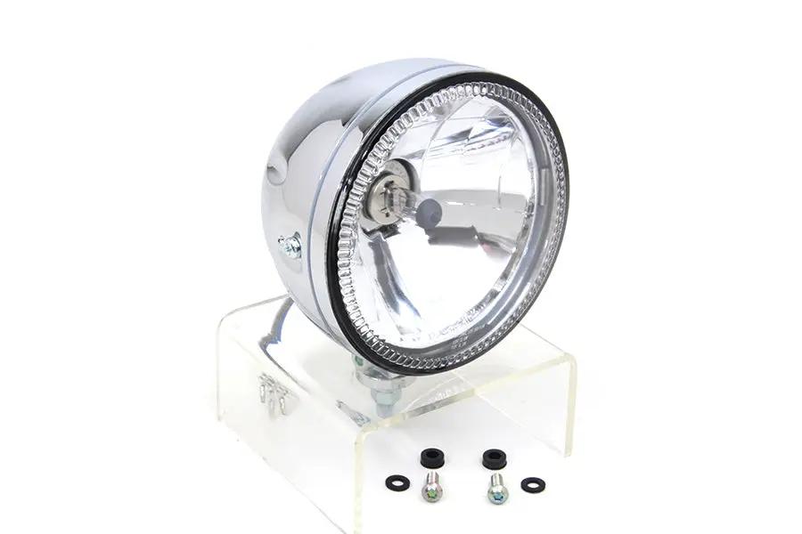 Wyatt Gatling 5-3/4 Inch H4 Headlamp Unit Chrome (Part #161903) by Wyatt Gatling