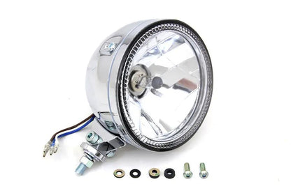 Wyatt Gatling 5-3/4 Inch H4 Headlamp Unit Chrome (Part No. 161905) by Wyatt Gatling