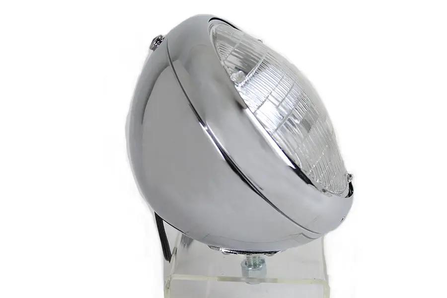 Wyatt Gatling Vintage 7 Inch Round Headlamp 6 Volt for Harley Davidson FL by Wyatt Gatling