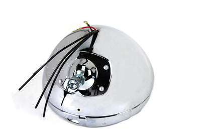 Wyatt Gatling Vintage 7 Inch Round Headlamp 6 Volt for Harley Davidson FL by Wyatt Gatling