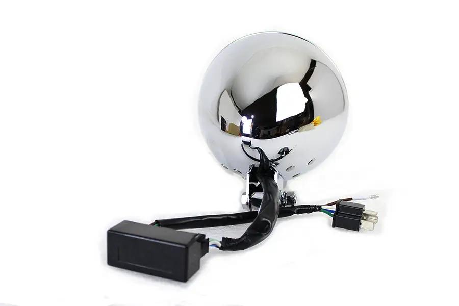 Wyatt Gatling 5-1/2 Inch Fish Eye Headlamp with Chrome Finish – Part 83038 by Wyatt Gatling