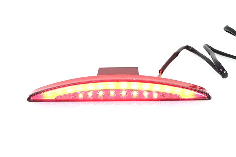Wyatt Gatling Part 78393S Slice Style LED Fender Mount Tail Lamp with Smoke Lens for Harley Davidson FXSB by Wyatt Gatling