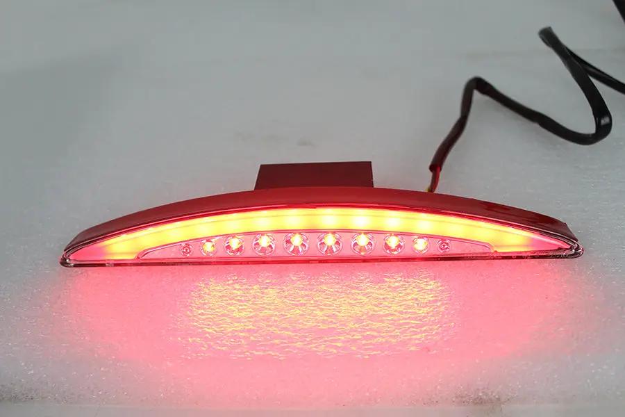 Wyatt Gatling Part 78393C Slice Style LED Fender Mount Tail Lamp with Clear Lens for Harley Davidson FXSB by Wyatt Gatling