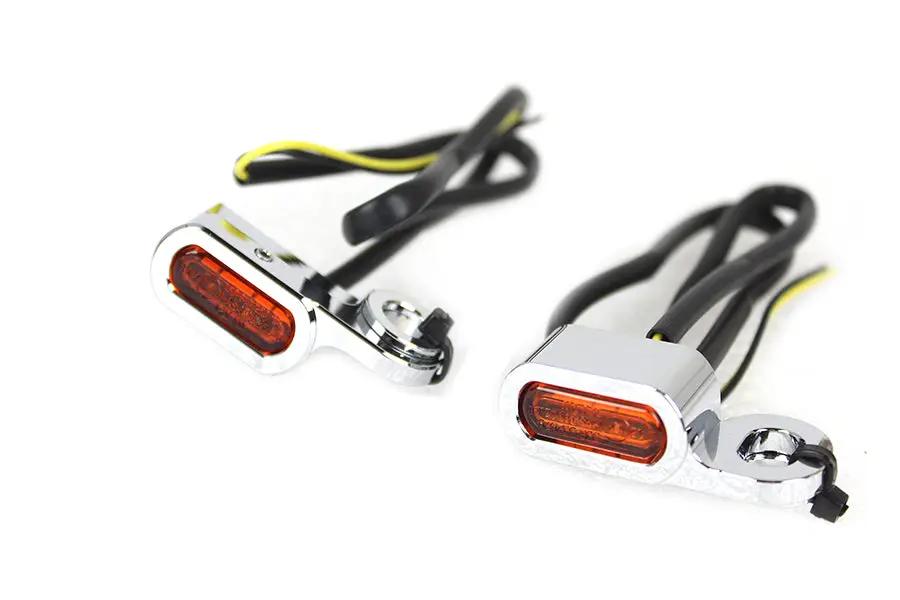 Wyatt Gatling Chrome LED Turn Signal Set for Harley Davidson FLT and FLSS (Part #78411) by Wyatt Gatling
