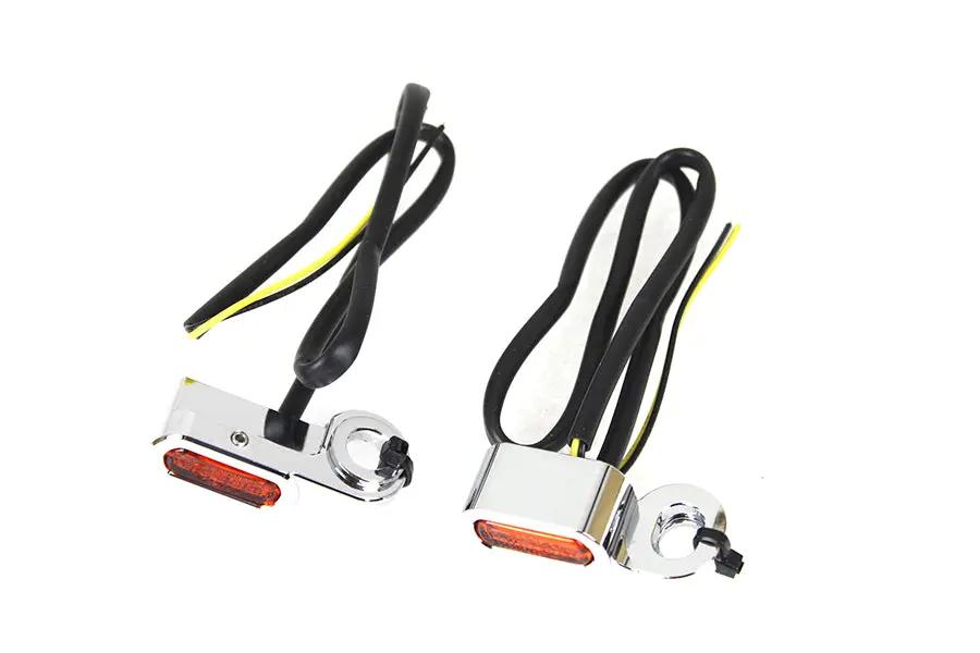 Wyatt Gatling Chrome LED Turn Signal Set for Harley Davidson FLT and FLSS (Part #78411) by Wyatt Gatling