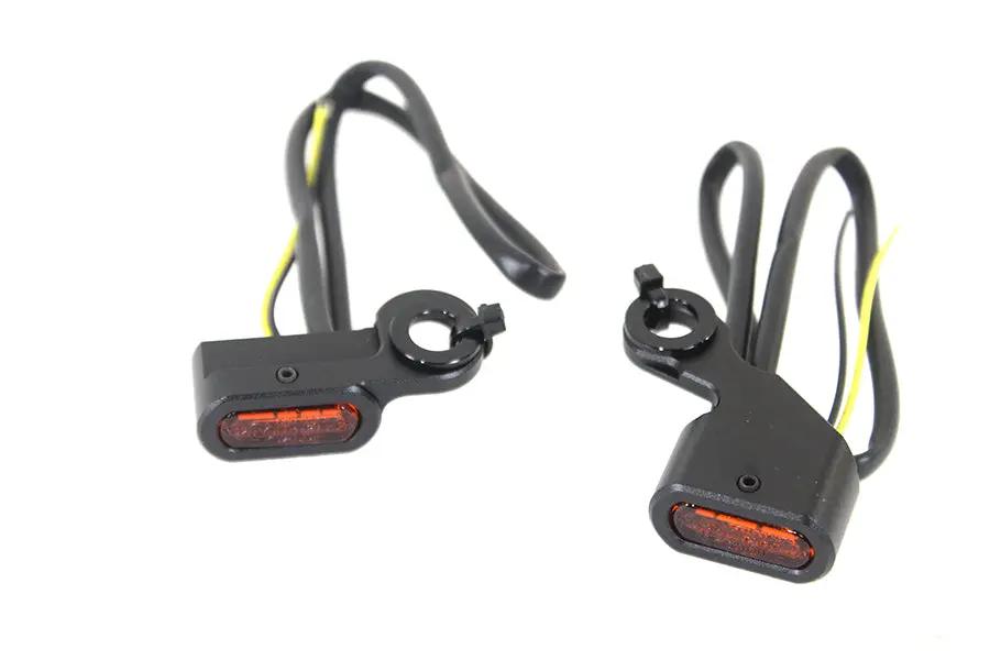 Wyatt Gatling Black LED Turn Signal Set for Harley Davidson FLST (2000-2009) by Wyatt Gatling