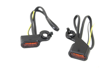 Wyatt Gatling Black LED Turn Signal Set for Harley Davidson FLST (2000-2009) by Wyatt Gatling