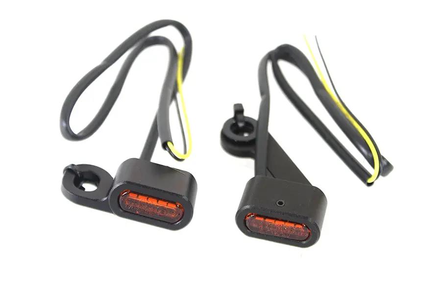 Wyatt Gatling Black LED Turn Signal Set for Harley Davidson XL (2004-2013) by Wyatt Gatling
