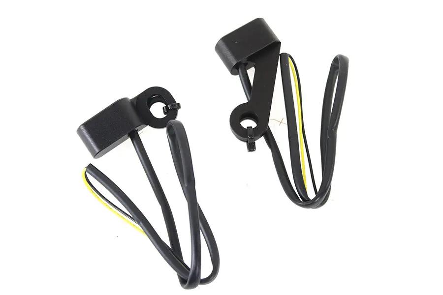 Wyatt Gatling Black LED Turn Signal Set for Harley Davidson XL (2004-2013) by Wyatt Gatling