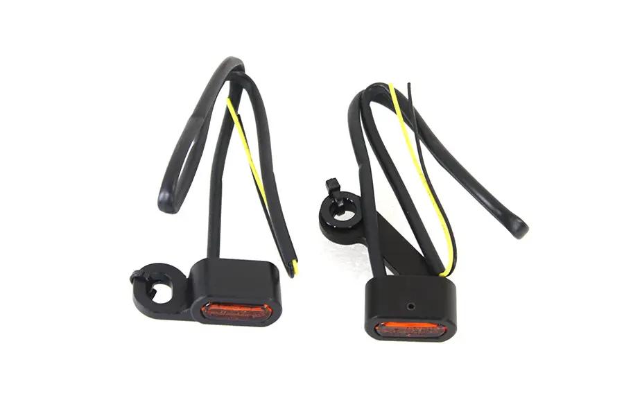 Wyatt Gatling Black LED Turn Signal Set for Harley Davidson XL (2004-2013) by Wyatt Gatling