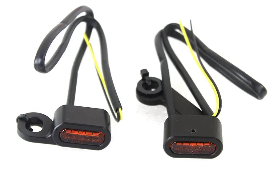 Wyatt Gatling Black LED Turn Signal Set for Harley Davidson XL (2004-2013) by Wyatt Gatling