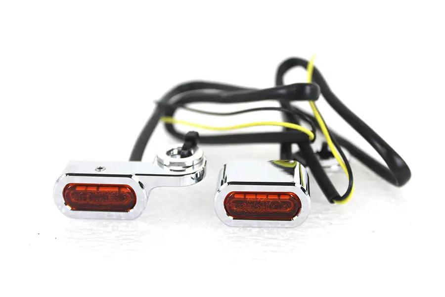 Wyatt Gatling Chrome LED Turn Signal Set for Harley Davidson FLT (2007-2016) by Wyatt Gatling