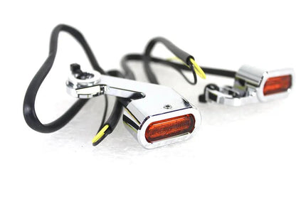 Wyatt Gatling Chrome LED Turn Signal Set for Harley Davidson FLT (2007-2016) by Wyatt Gatling