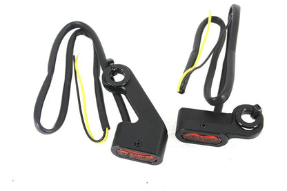 Wyatt Gatling Black LED Turn Signal Set for Harley Davidson FLT (2007-2016) by Wyatt Gatling