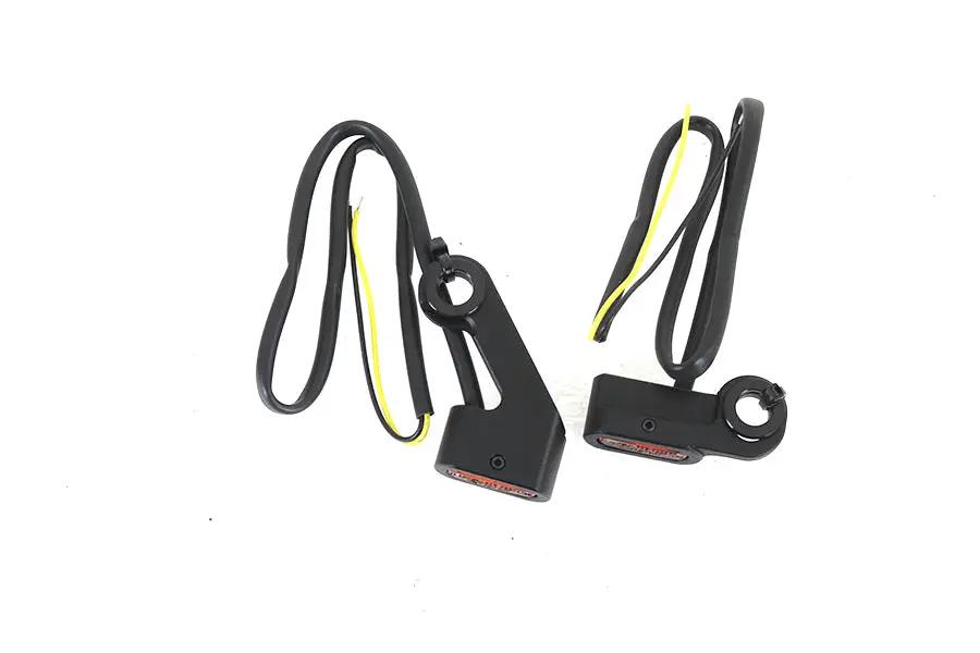 Wyatt Gatling Black LED Turn Signal Set for Harley Davidson FLT (2007-2016) by Wyatt Gatling