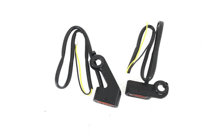 Wyatt Gatling Black LED Turn Signal Set for Harley Davidson FLT (2007-2016) by Wyatt Gatling