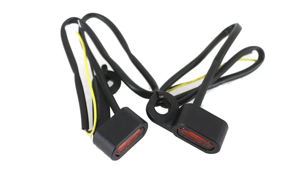 Wyatt Gatling Black LED Turn Signal Set for Harley Davidson FLT (2007-2016) by Wyatt Gatling