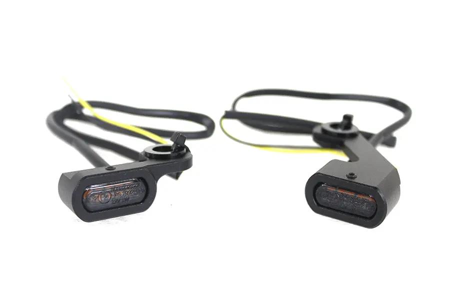 Wyatt Gatling Black LED Turn Signal Set for Harley Davidson FLT (2007-2016) by Wyatt Gatling