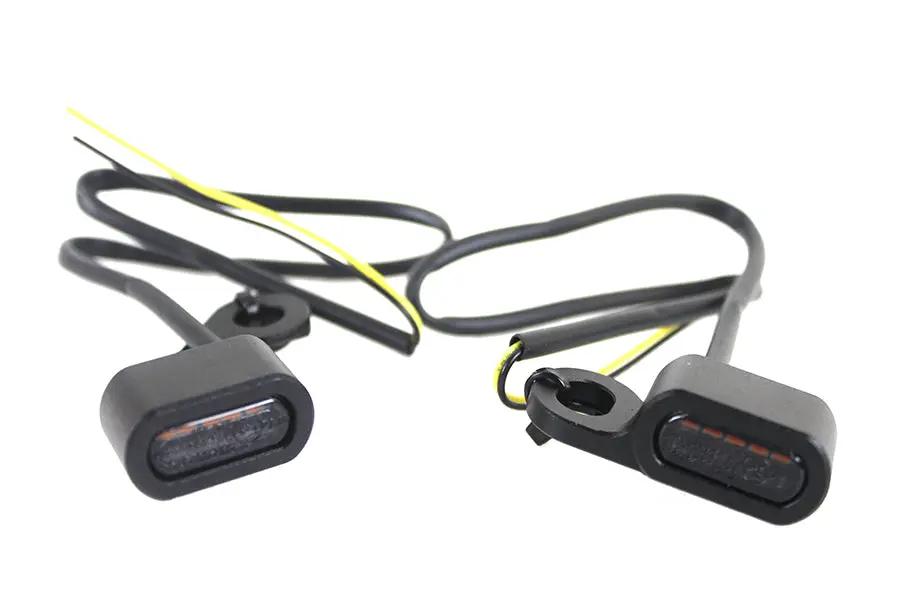 Wyatt Gatling Black LED Turn Signal Set for Harley Davidson FLT (2007-2016) by Wyatt Gatling
