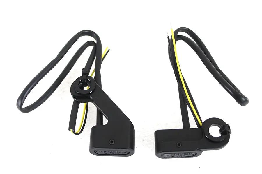 Wyatt Gatling Black LED Turn Signal Set for Harley Davidson FLT (2007-2016) by Wyatt Gatling