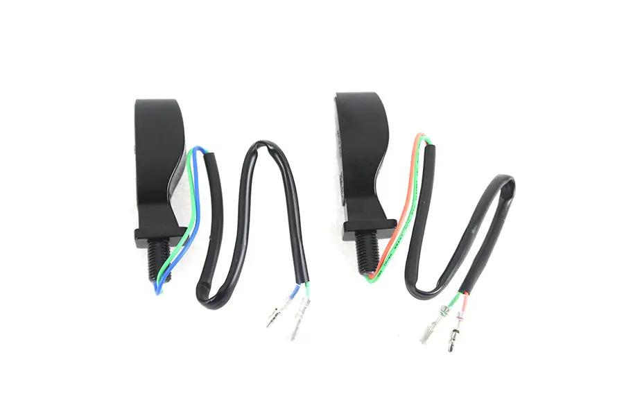 Wyatt Gatling Black Teardrop Shaped LED Turn Signal Set with Smoked Lens - Part L22-64M7GBSQE by Wyatt Gatling