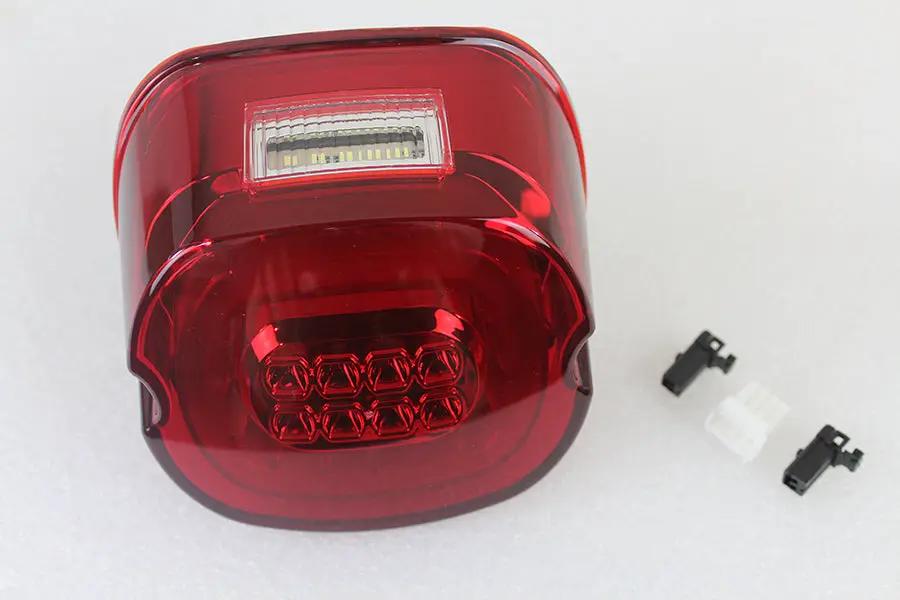 V-Twin Red Lens Tail Lamp with LED Turn Signals for Harley Davidson FL (Part #78473) by V-Twin