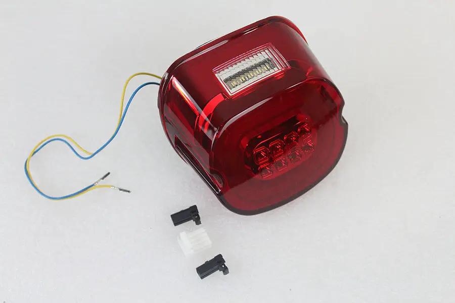 V-Twin Red Lens Tail Lamp with LED Turn Signals for Harley Davidson FL (Part #78473) by V-Twin