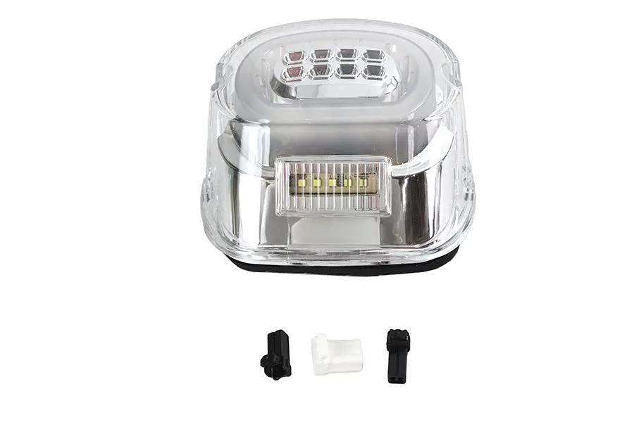 V-Twin Chrome Lens Tail Lamp with LED Turn Signals for Harley Davidson FL – Part 78473C by V-Twin