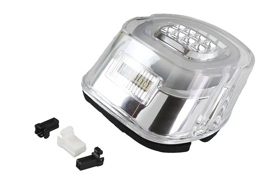 V-Twin Chrome Lens Tail Lamp with LED Turn Signals for Harley Davidson FL – Part 78473C by V-Twin