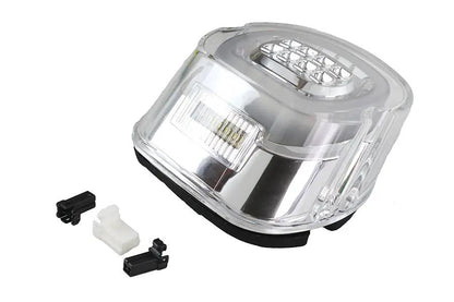 V-Twin Chrome Lens Tail Lamp with LED Turn Signals for Harley Davidson FL – Part 78473C by V-Twin
