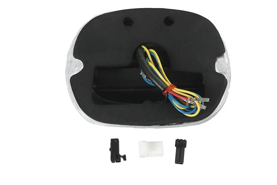 V-Twin Chrome Lens Tail Lamp with LED Turn Signals for Harley Davidson FL – Part 78473C by V-Twin