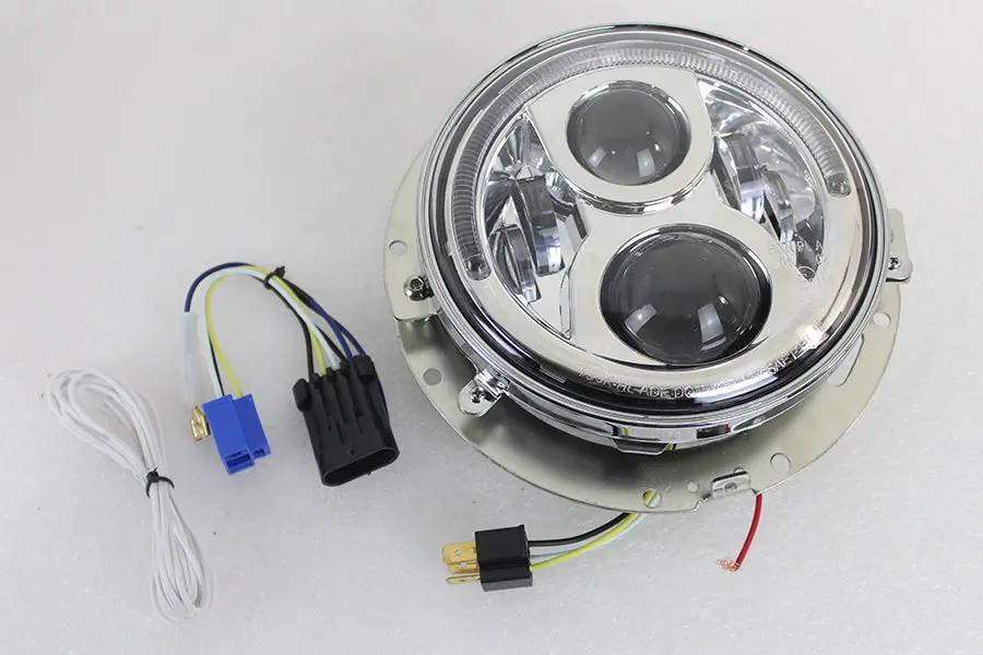 Wyatt Gatling 7 Inch LED Headlamp Assembly Chrome (Part Number DG-HED-5570CA) by Wyatt Gatling