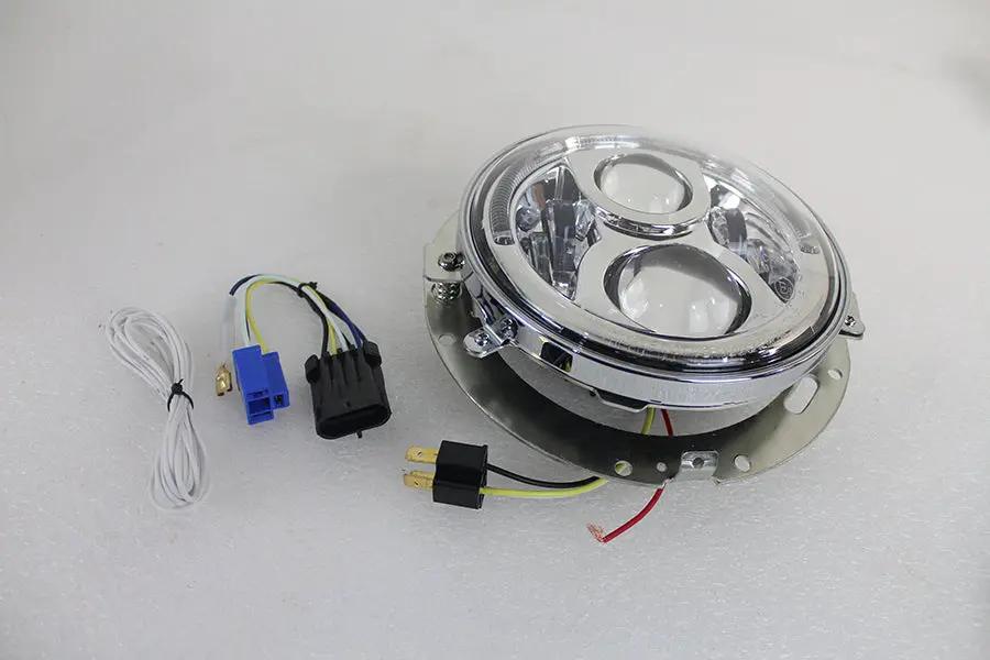 Wyatt Gatling 7 Inch LED Headlamp Assembly Chrome (Part Number DG-HED-5570CA) by Wyatt Gatling