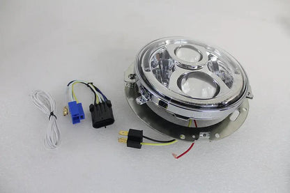 Wyatt Gatling 7 Inch LED Headlamp Assembly Chrome (Part Number DG-HED-5570CA) by Wyatt Gatling