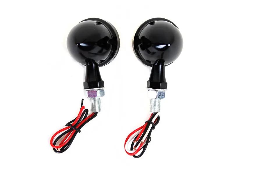 Wyatt Gatling LED Bullet Turn Signal Set Black with Red Lens, Part L22-6833BR by Wyatt Gatling